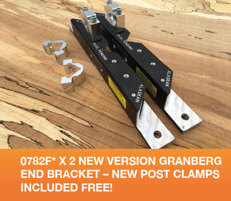 0782F* x 2 New version Granberg End Bracket - New Post Clamps Included Free!