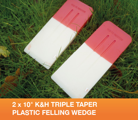 2 x 10" K&H TRIPLE TAPER PLASTIC FELLING WEDGE