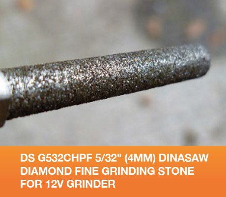 DS G532CHPF 5/32" (4mm) Dinasaw Diamond Fine Grinding Stone for 12V Grinder